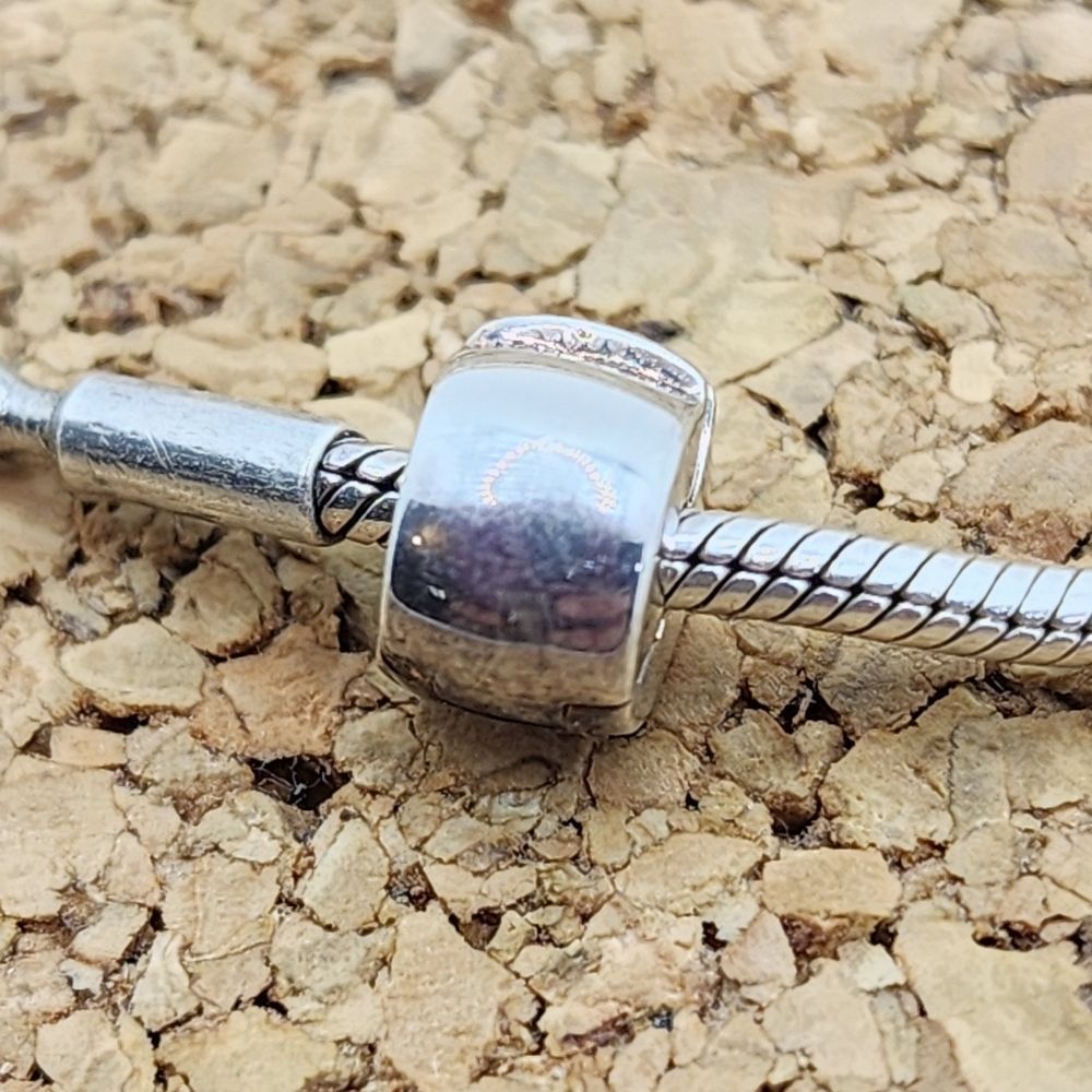 925 STERLING SILVER SMOOTH CLIP CHARM STOPPER FOR PANDORA ESSENCE BRACELETS